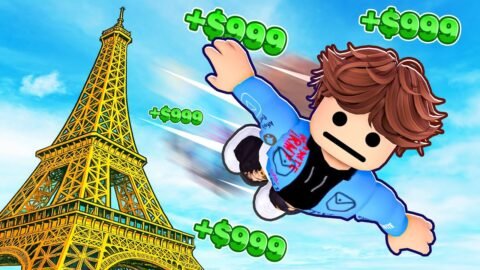 Making TRILLIONS in Roblox Climb and Jump Tower..