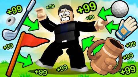 Spending Robux To Become a Golf Pro in Roblox
