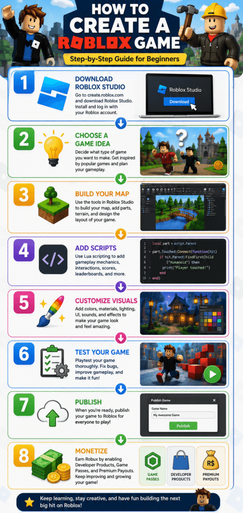 make a roblox game